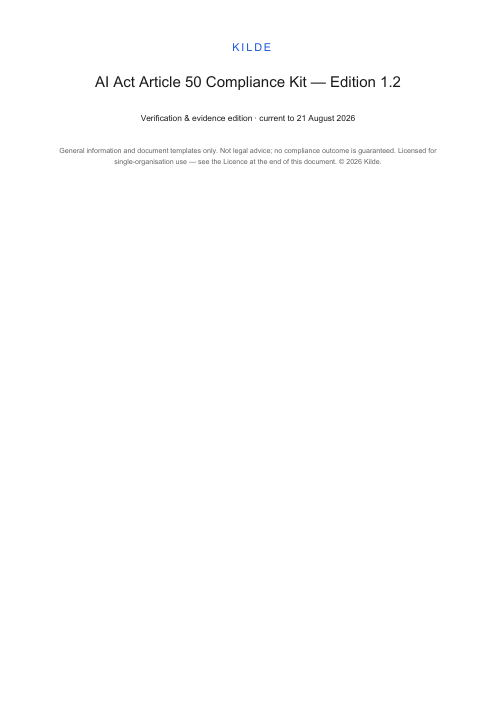 AI Act Article 50 Kit — page 1