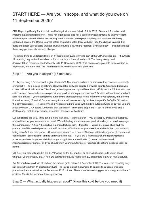 CRA Reporting-Ready Pack — page 2