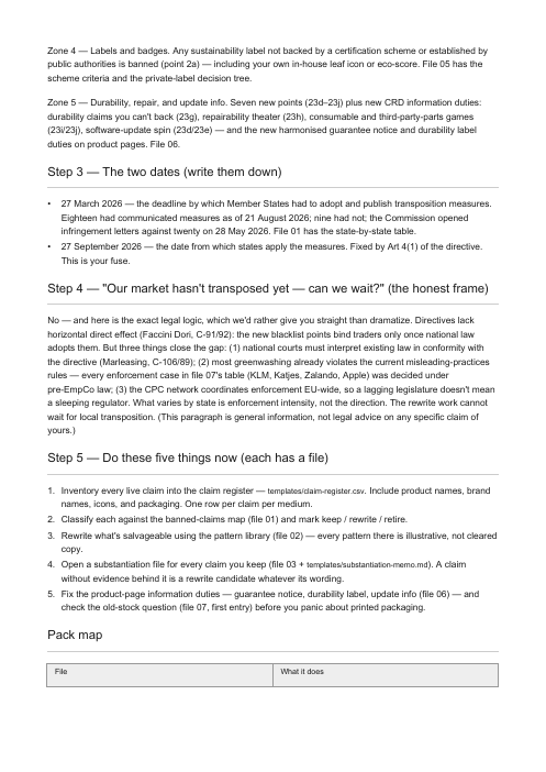 EU Green Claims Compliance Kit — page 3